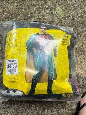 DC Robin Adult  Costume - Red and Green Superhero Outfit by Rubies